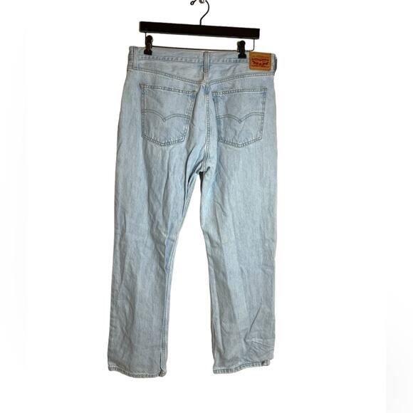Levi’s low pro straight jeans light wash distressed Sz 32 - Picture 2 of 8